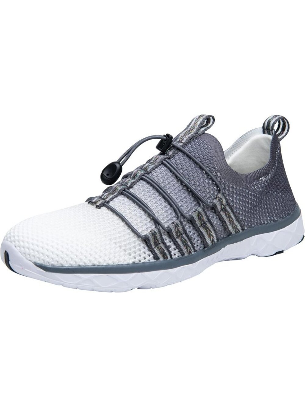 Men's Dark Grey Gradient Quick Drying Aqua Water Athletic Woven Walking Sneaker